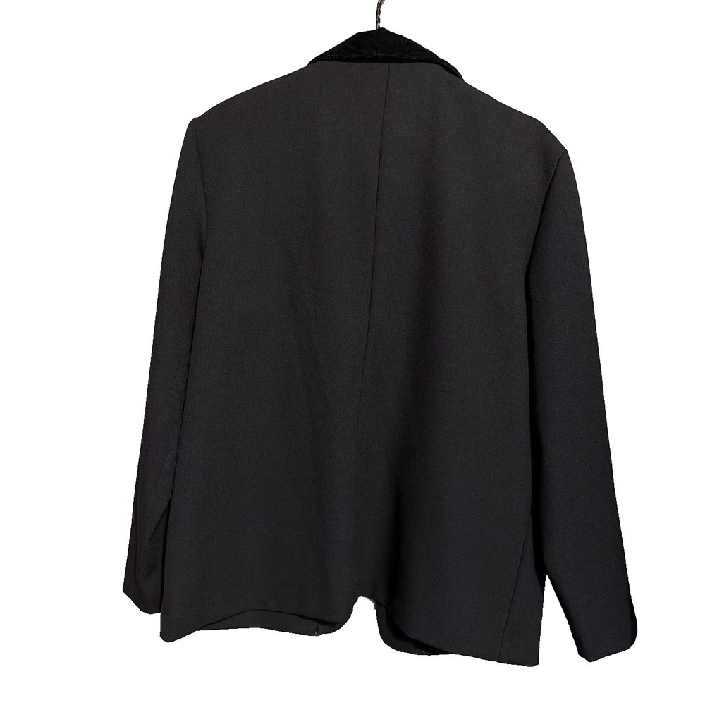 NWT VTG Alfred Dunner Women's Size 12 Blazer Jacket Black Contrast Collar USA - Picture 4 of 16